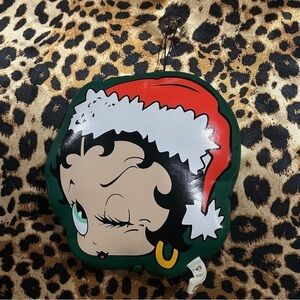 Vintage 1996 Betty Boop Christmas Cushion with Suction Cup Window Decor